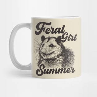 Feral Girl Summer Opossum Mug